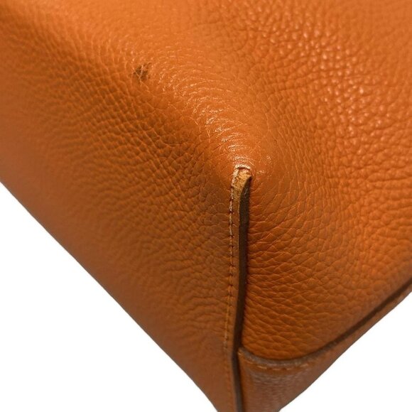 Auth HERMES Yoeh Bag Orange Brown Togo Leather Unconfirmed Shoulder Bag - Picture 3 of 16